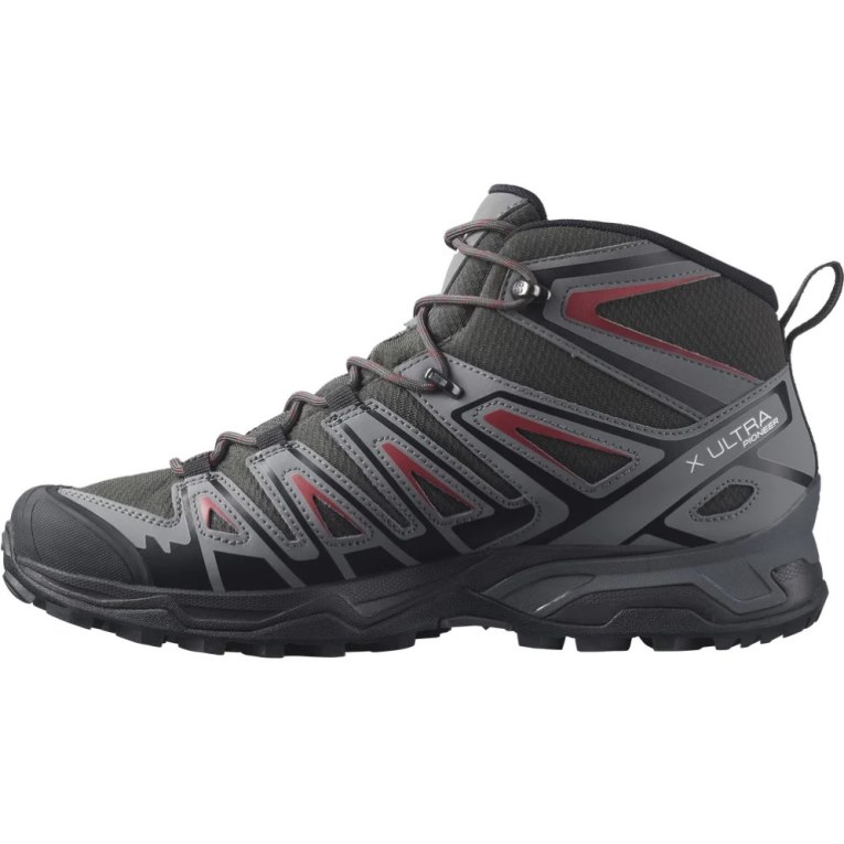 Botas Caminhada Salomon X Ultra Pioneer Mid CSWP Masculino Pretas | PT E18543